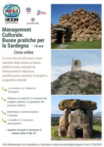 Corso online Management culturale Buone pratiche per la Sardegna