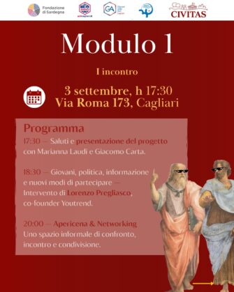 CIVITAS, al via a Cagliari il percorso di formazione civica di Bene Comune Sardegna e Giovani delle ACLI: fino a gennaio incontri aperti a tutti