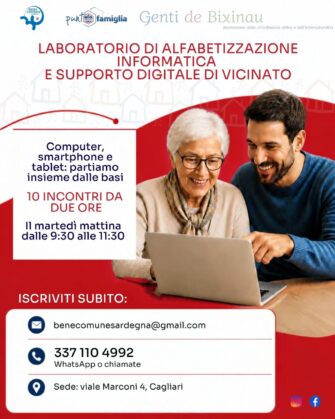 “Genti de Bixinau”: a Cagliari un laboratorio di alfabetizzazione informatica dedicato agli over 60